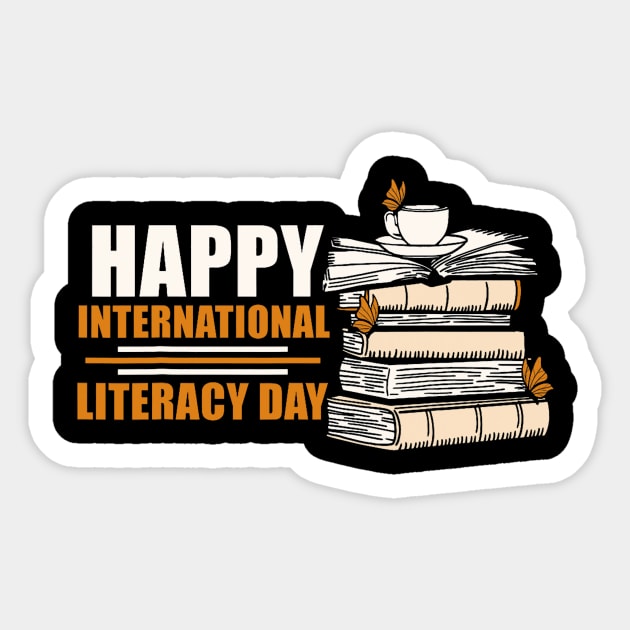 Happy International Literacy Day Book Lover Reading Sticker by everetto